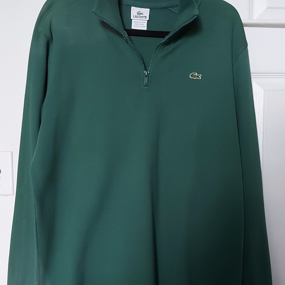 Lacoste Green Quarter-Zip Pullover